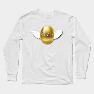 Golden Egg with Wings for Birders Long Sleeve T-Shirt